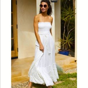 Anthropologie x PQ ✨NWT✨ Charlotte Cover Up Maxi Dress * White * Sz M/L *